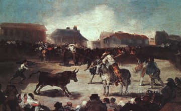 Village Bullfight Romantic modern Francisco Goya Oil Paintings